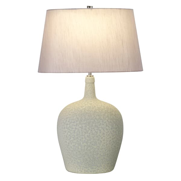 Lambeth E27 60W Elstead bordlampe i creme keramik og sølv