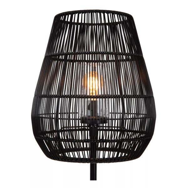 Sort udendørs gulvlampe til terrasse E27 40W NERIDA Lucide
