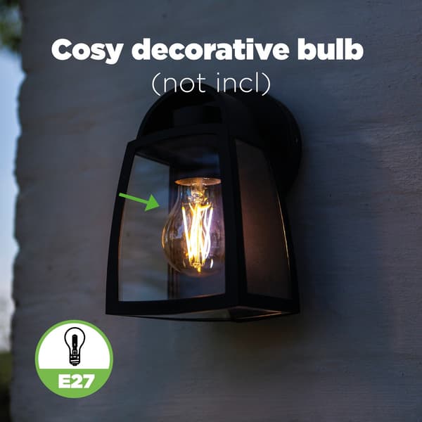 KELSEY sort udendørs væglampe til facade Lutec 5273702012