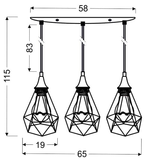 Lysekrone Candellux GRAF 33-62901 sort