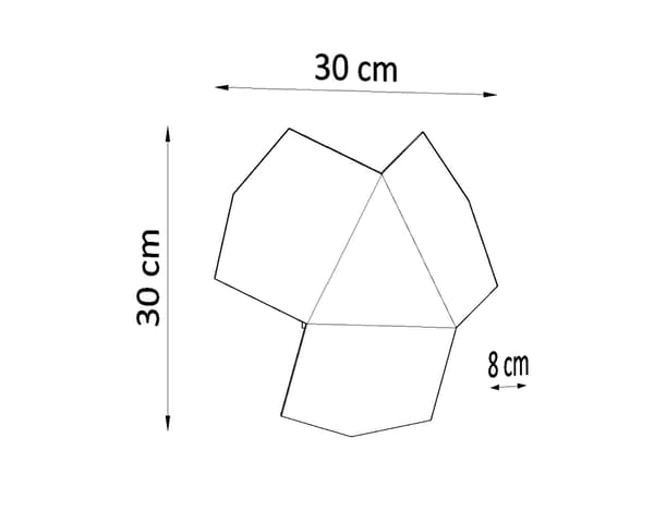 Væglampe TRE Sort Sollux Lighting SL.0425