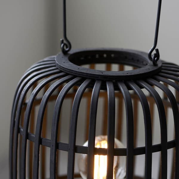 Bordlampe rustik brun bambus bur 1xE27 10W MATHIAS Endon