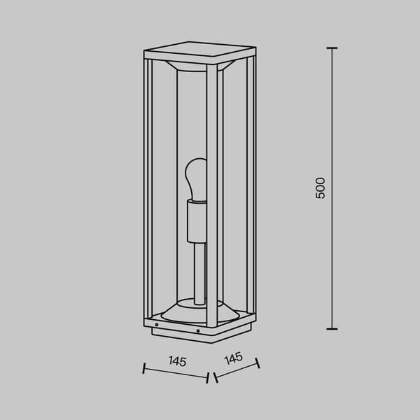 Utomhus golvlampa grafit E27 15W Cell Maytoni