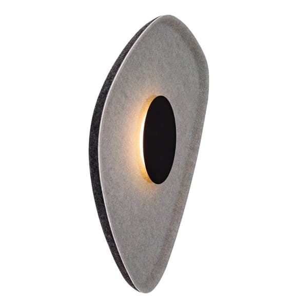 Geometrinen seinävalaisin harmaa mustalla DEUX LED 5W W0558 Maxlight