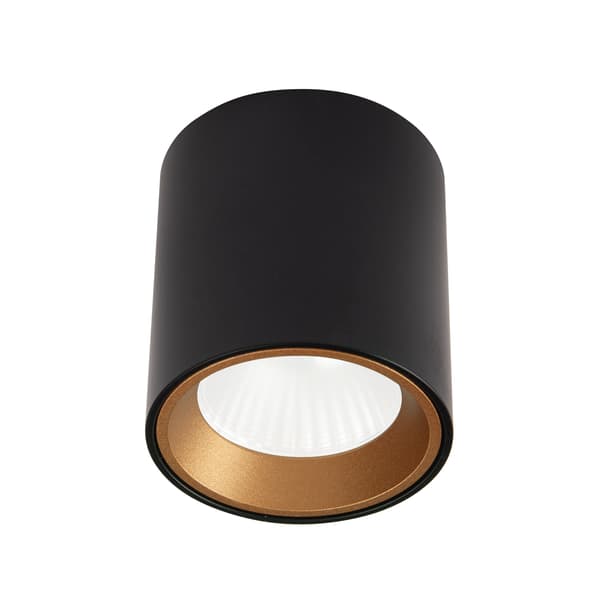 Moderne rund sort LED 7W TUB Maxlight loftspot