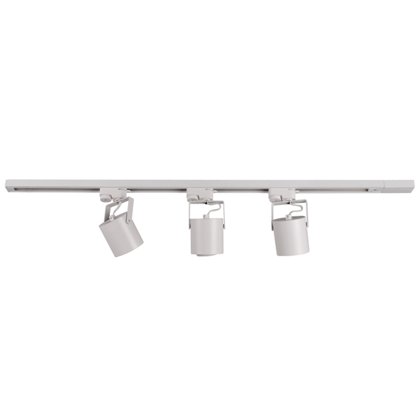Spårsystem Vit 3xGU10 spotlight skena 1m MINOR 321763 Polux