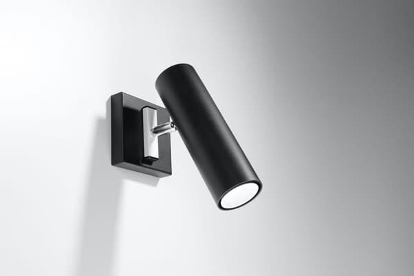 Seinävalaisin DIREZIONE Musta Sollux Lighting SL.0498