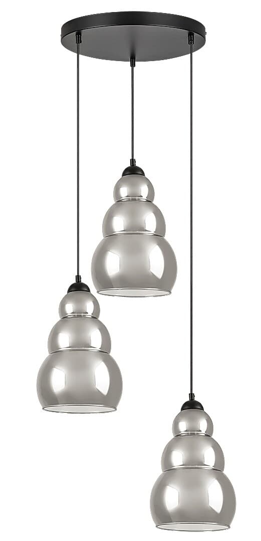 Pendellampe E27 3x40W sort 72213 Salvatore Rabalux
