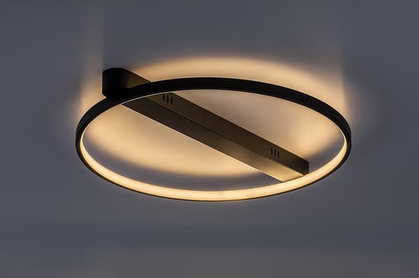 Moderne sort LED ring loftlampe 45W Beliza Rabalux