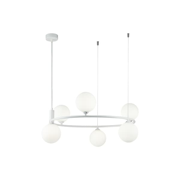 Pendellampe hvid, hvide kugler Ring Maytoni MOD013PL-06W
