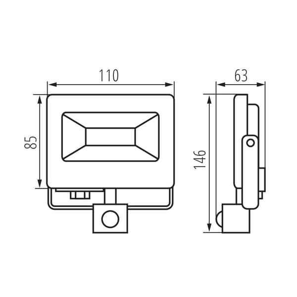 Kanlux ANTEM 10W 4000k model 33205 Sensor projektør