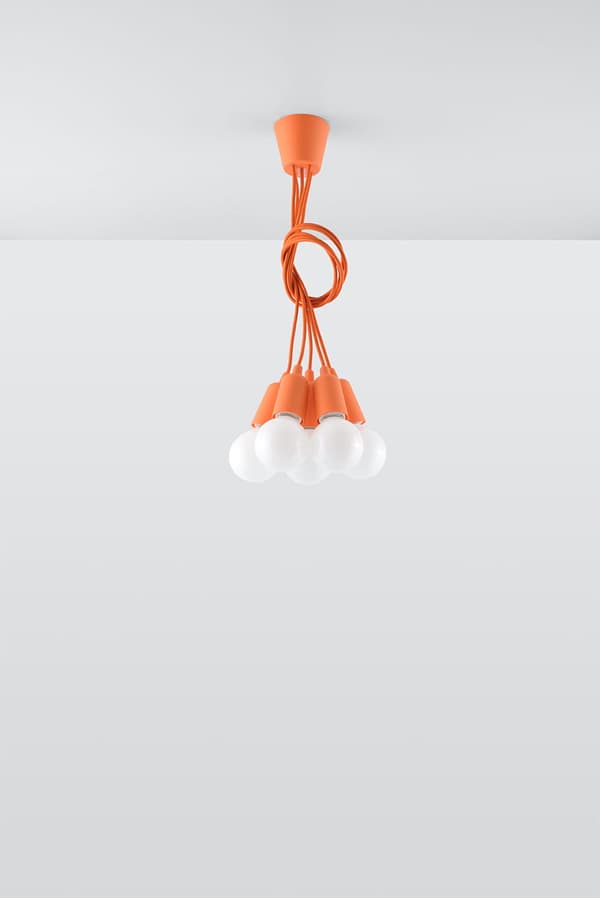 DIEGO 5 orange ljuskrona Sollux Lighting SL.0586