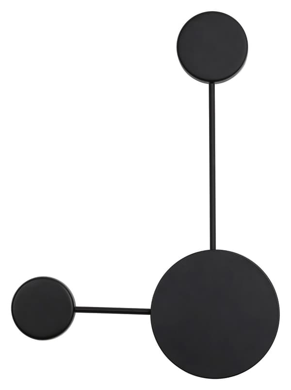 Moderne væglampe sorte LED-cirkler 7W sort Amadeo 6258 Rabalux