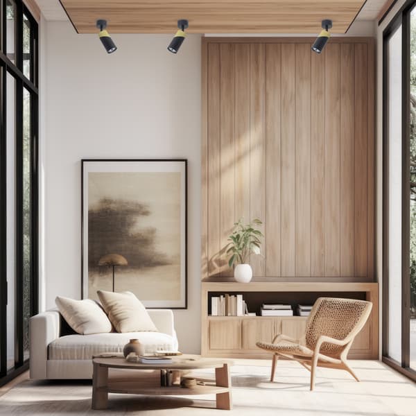 Loftspot sort-guld NEO 1xGU10 8W Milagro