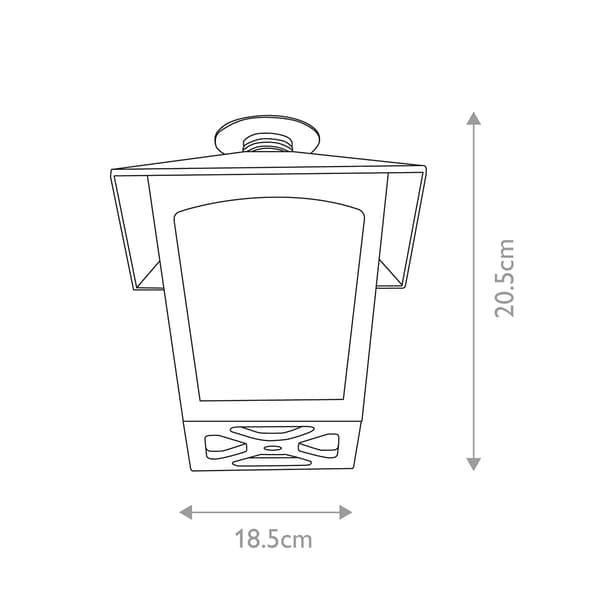 Klassisk udendørs loftlampe B22 60W York Elstead