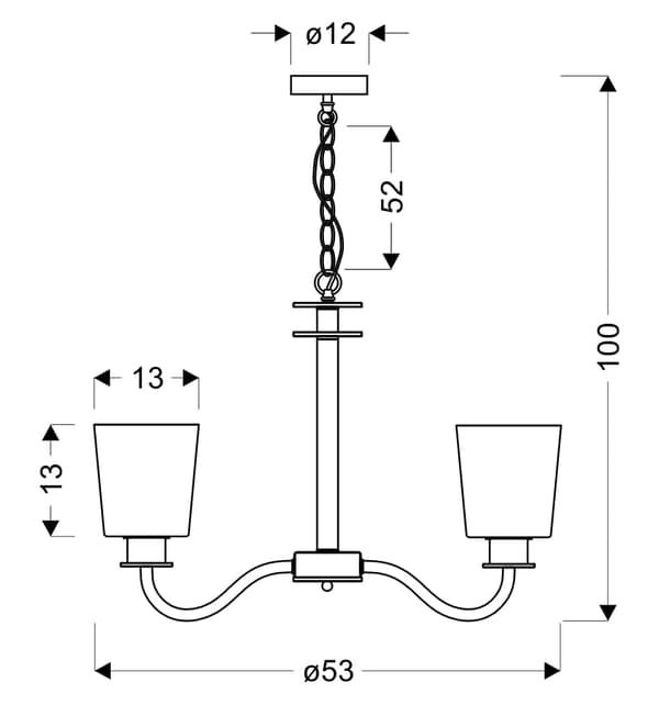 Lysekrone SCHUBERT 5X40W E27 SORT 35-74249 Candellux