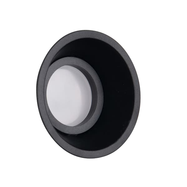 Indbygningsspot sort rund 1xGU10 50W DEEP Maxlight