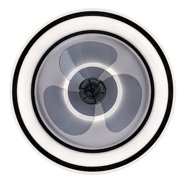 HORACIO 71009 musta LED-kattotuuletin valolla