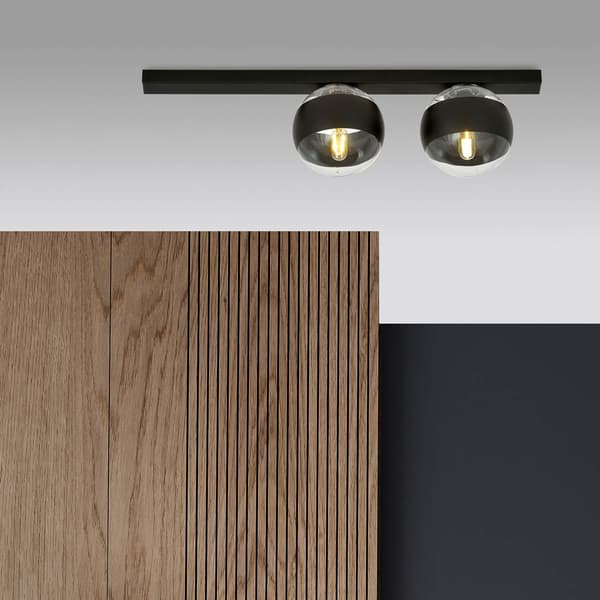 Emibig loftlampe 2xE14 40W FIT 2 SORT/STRIBE 1123/2