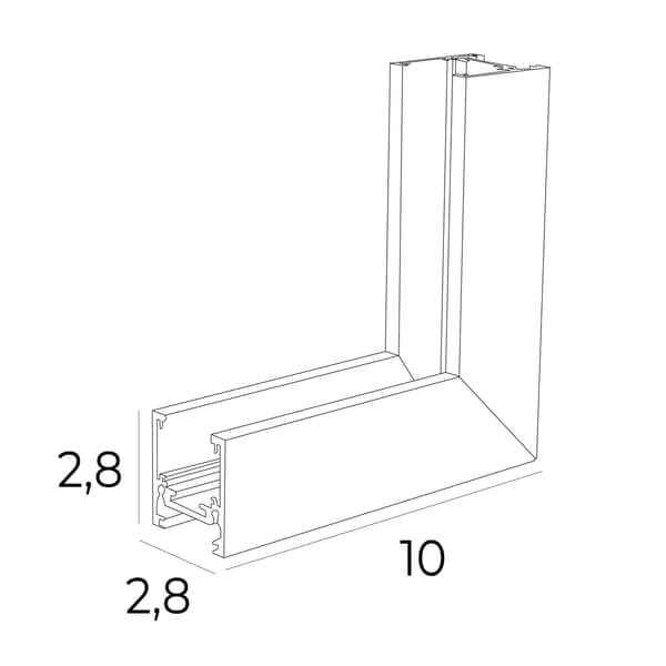 Ändlock för skenor MT0028, MT0029 vit Maxlight