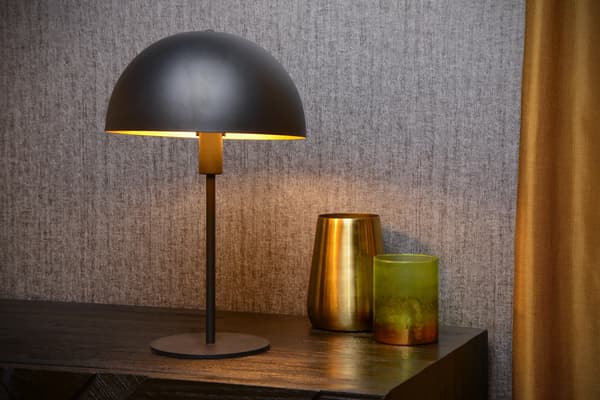 Bordlampe sort eklektisk E14 Siemon Lucide