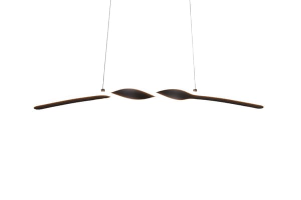 Moderne sort aflang spiral LED pendel 18W GINKO RL