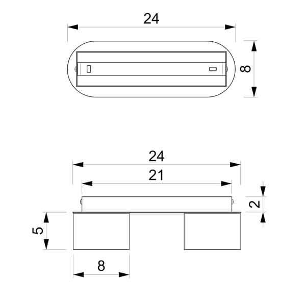 Loftlampe 2x20W DIXIE MLP7554 Milagro
