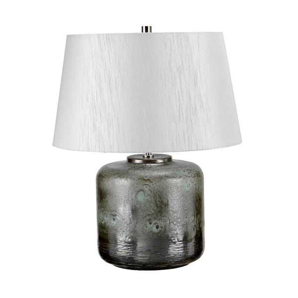 Bordslampa porslin antikgrön Columbus E27 60W Elstead