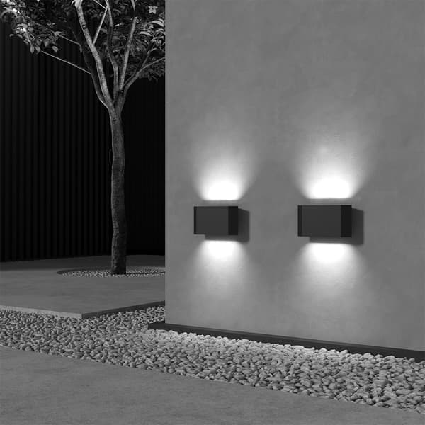 Grafitgrå utomhusvägglampa inbyggd LED 8W Pull Maytoni