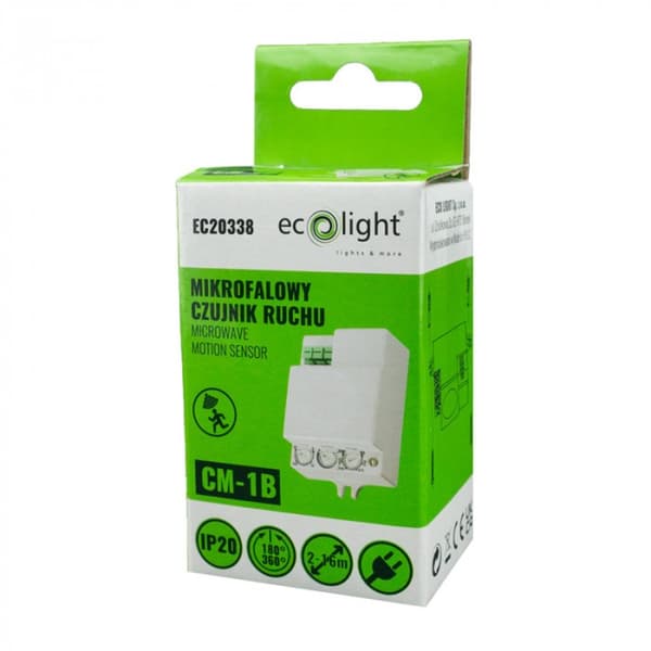 Mikrovågsrörelsesensor 300W Ecolight EC20338