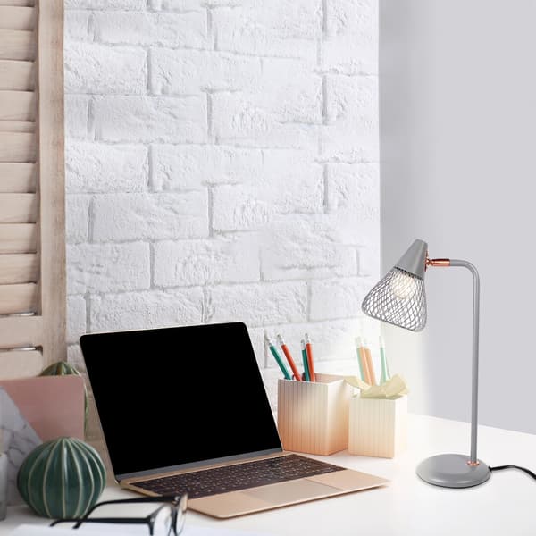 Industriel bordlampe askegrå E14 Fanny 3182 Rabalux
