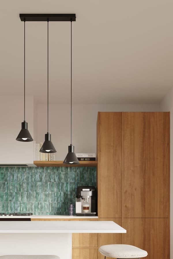 Kattokruunu TALEJA 3 musta E27 Sollux Lighting malli SL.0986