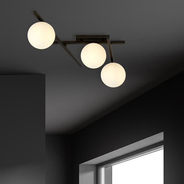 Emibig loftlampe 3xE14 40W SMART 3 SORT/OPAL 1103/3