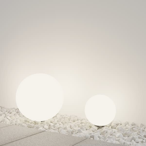 Udendørs kuglelampe 30 cm hvid E27 30W Erda Maytoni