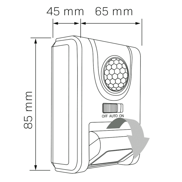Rörlig LED-underskåpslampa med rörelsesensor, AAA-batteridriven, Polux 322098