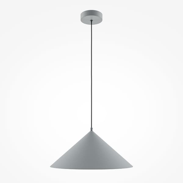 Industriel pendellampe grå konisk skærm 1xE27 40W BASIC COLORS Maytoni
