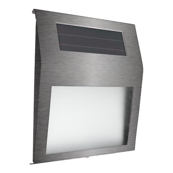 LED solcellslampa silver belyst husnummer IP44 DPM