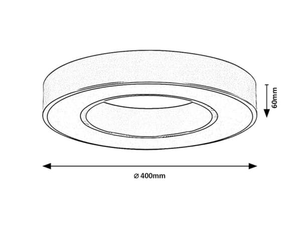 Moderne loftsplafond guldring LED 24W Cirano Rabalux