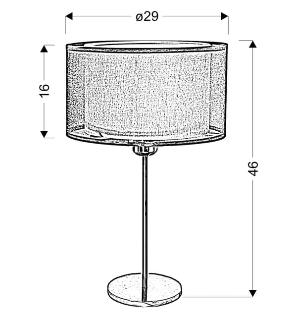 Candellux SOLO 41-27897 krom bordlampe