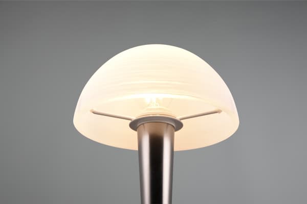 Bordslampa svart krom vit svamp touch E14 Canaria RL