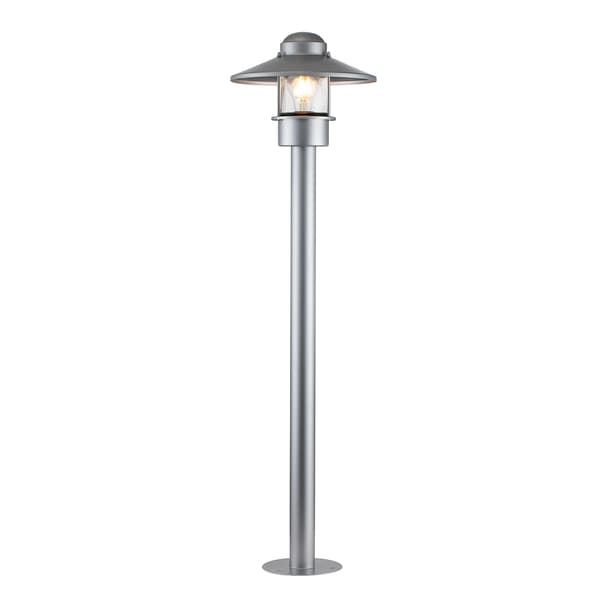 Utomhusbelysningsstolpe silver E27 60W Klampenborg Elstead
