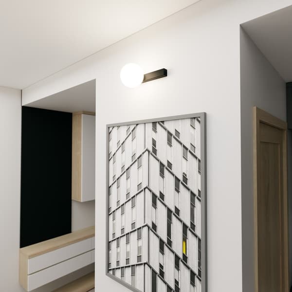 Emibig loftlampe 1xE14 40W FIT 1 SORT/OPAL 1124/1