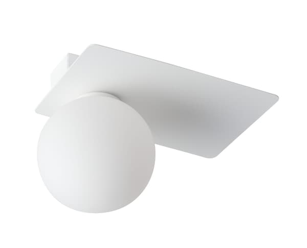 Loftlampe hvid rektangulær dekorativ glaskugle til soveværelse Argon 1xG9 12W Sigma Lighting