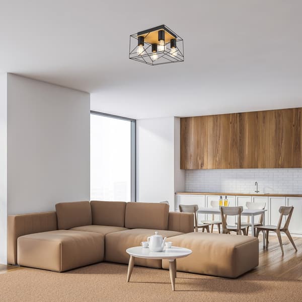 Loftlampe E27 4x40W sort 71024 Boire Rabalux