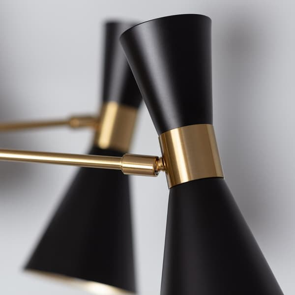 Loftlampe Lysekrone Sort Guld Abruzzo Salvatore 6xE27