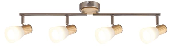 Belysningslist krom satin / vit E14 4x40W Gavin 6489 Rabalux