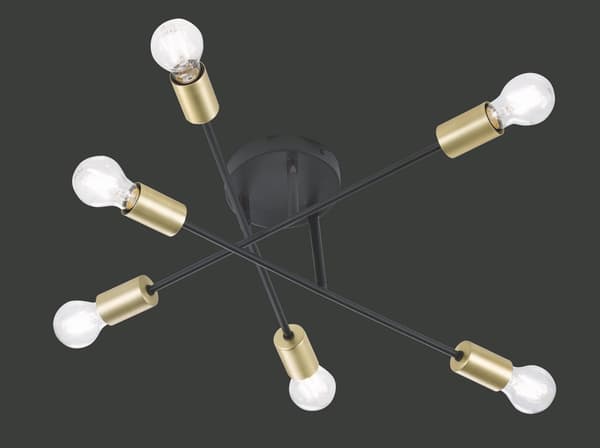 Moderne lysekrone CROSS sort Trio 606700632