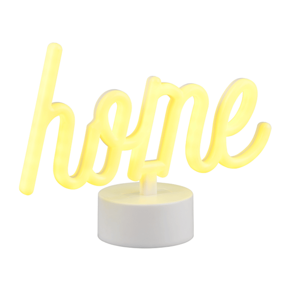 Bordslampa belyst text hem vit inbyggd LED Casa RL