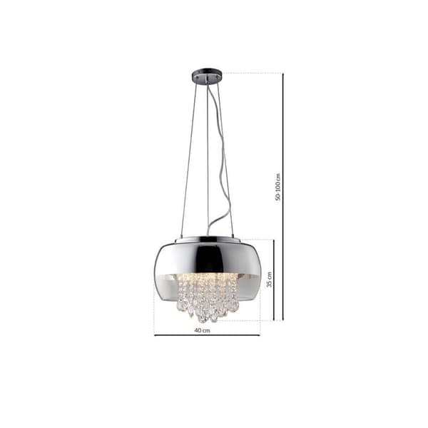 Kristallkrona 3x40W E14 LUNA ML3801 Milagro