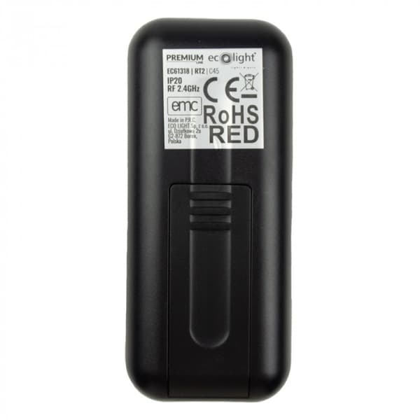 LED strip fjernbetjening RT2 RF til CCT controllere touch sort Ecolight
